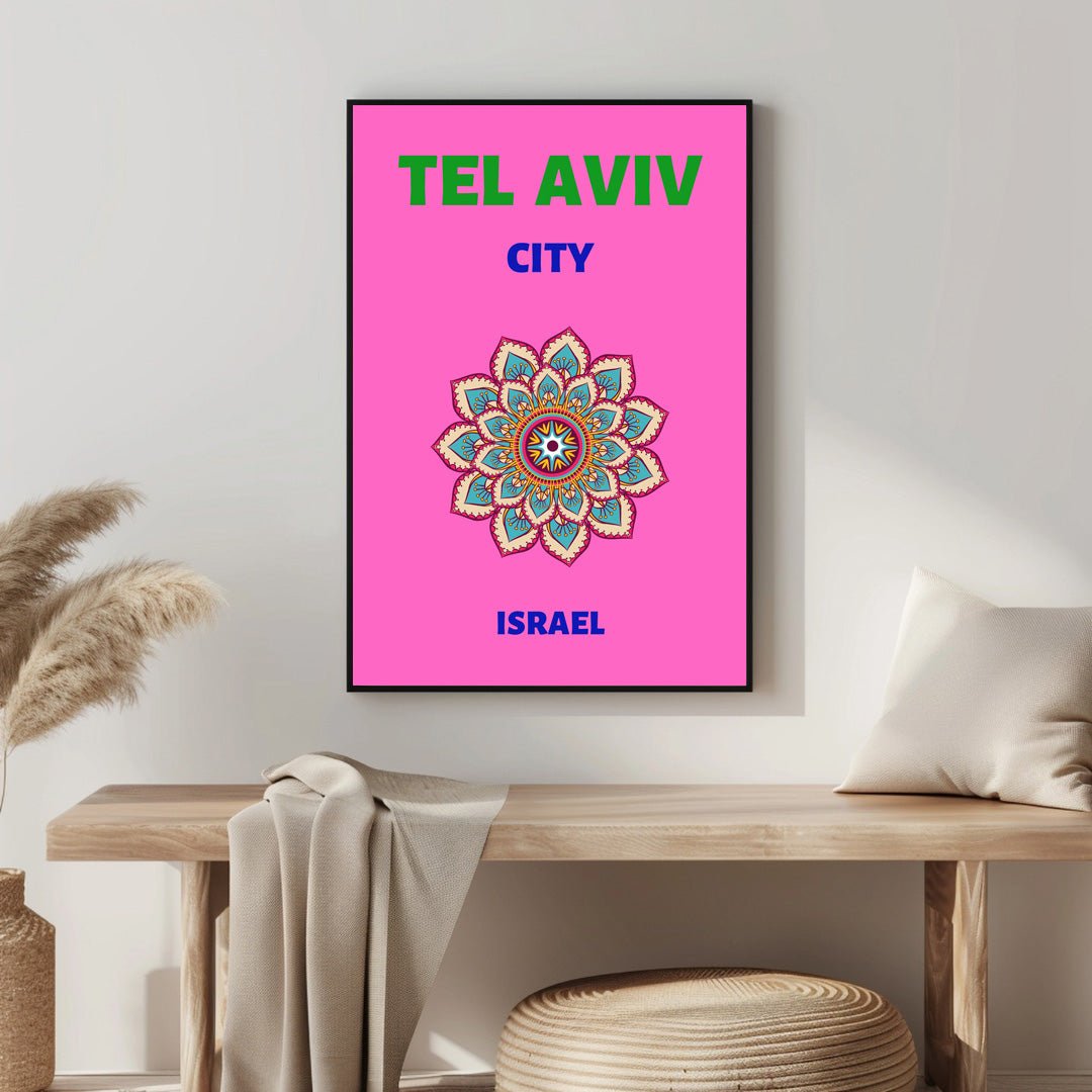 Tablou Canvas mandala vibranta cu stil colorat din Tel Aviv | The Print Studio