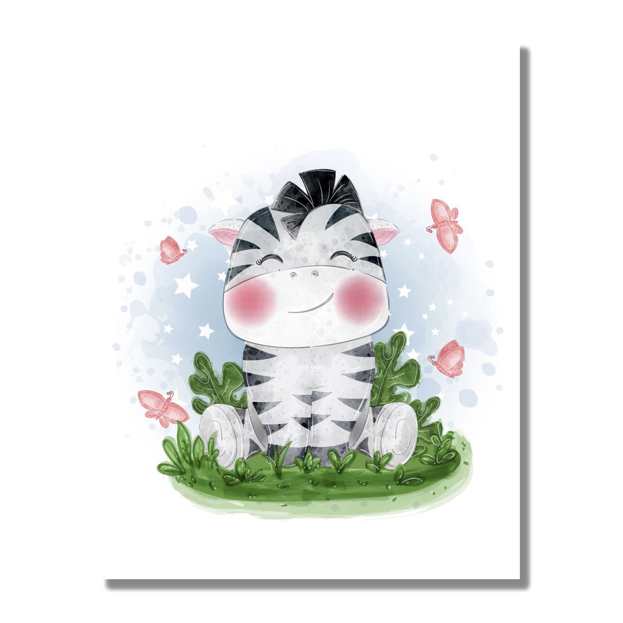 Tablou Canvas zebra zambitoare printre flori in gradina | The Print Studio