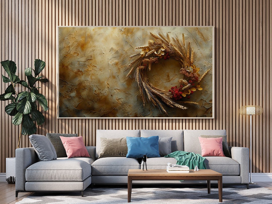 Tablou Canvas coronita toamnei in tonuri rustice si delicate | The Print Studio