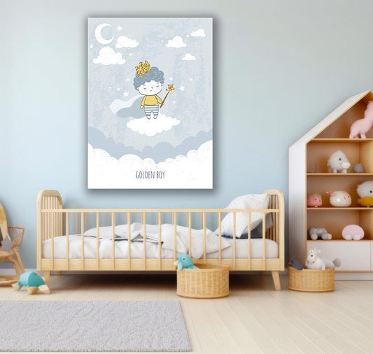 Tablou Canvas print zburator visand printre nori pentru copii | The Print Studio
