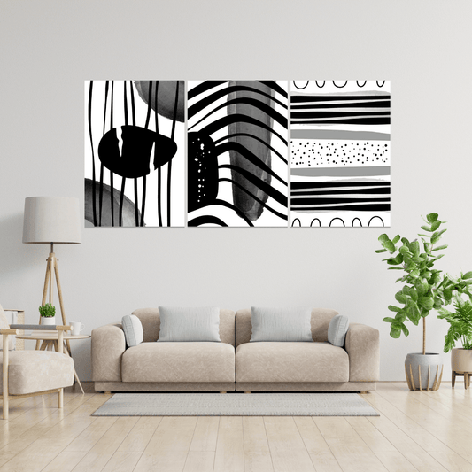 Tablou Canvas forme abstracte ritmice in tonuri vibrante | The Print Studio
