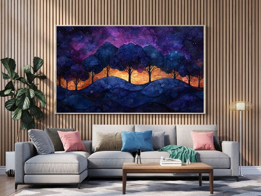 Tablou Canvas apus pictural viseaza in natura | The Print Studio