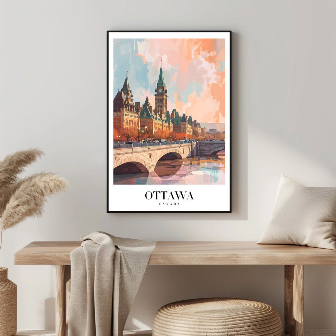 Tablou Canvas Print pod Ottawa regal sub cer pastelat, stil impresionist