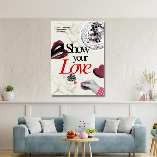 Tablou Canvas inimi sculptate intr-un peisaj artistic | The Print Studio