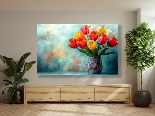 Tablou Canvas armonie florala in culori vibrante | The Print Studio