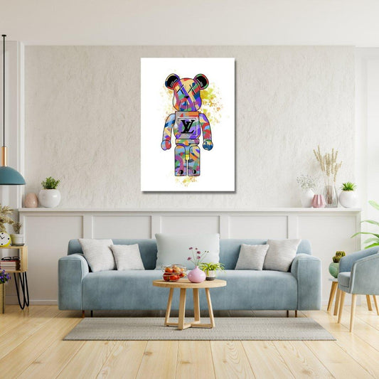 Tablou Canvas Bearbrick vibrant urban si luxos | The Print Studio