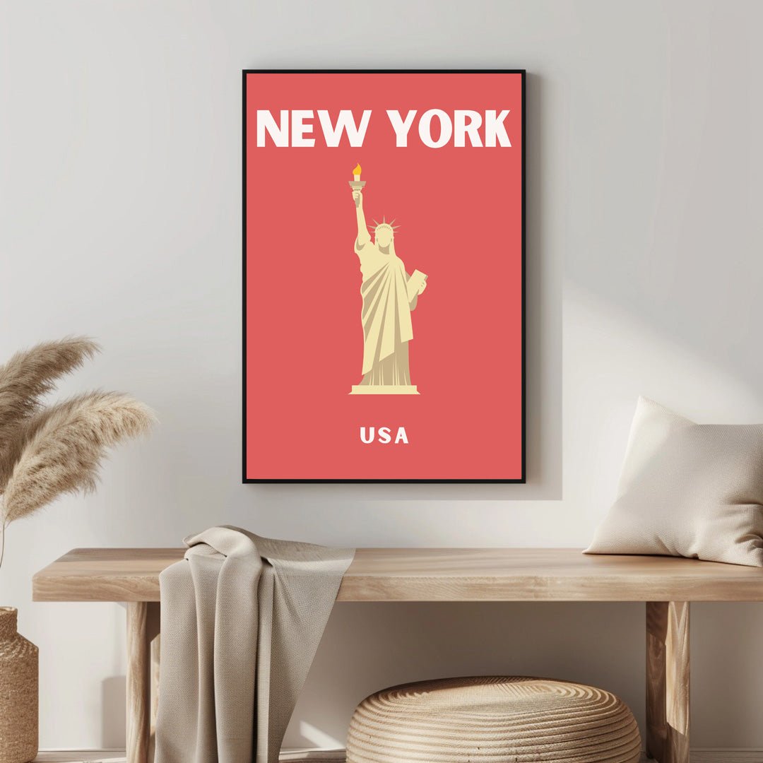 Tablou Canvas Print Statuia Libertatii New York iconic, stil minimalist