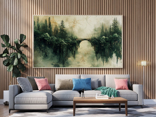 Tablou Canvas reflectii magice in padurea fermecata | The Print Studio