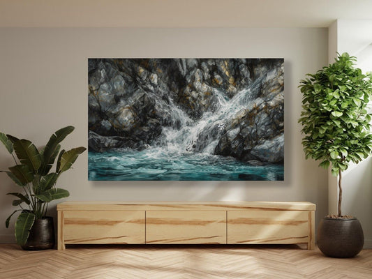 Tablou Canvas cascada imbratisata de stanci unice | The Print Studio