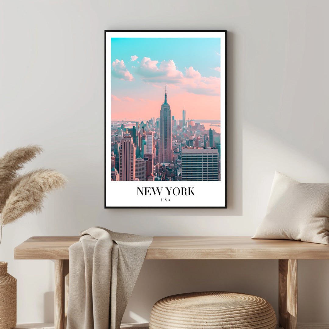 Tablou Canvas Print New York epic, cladiri inalte, cer pastelat, stil modern