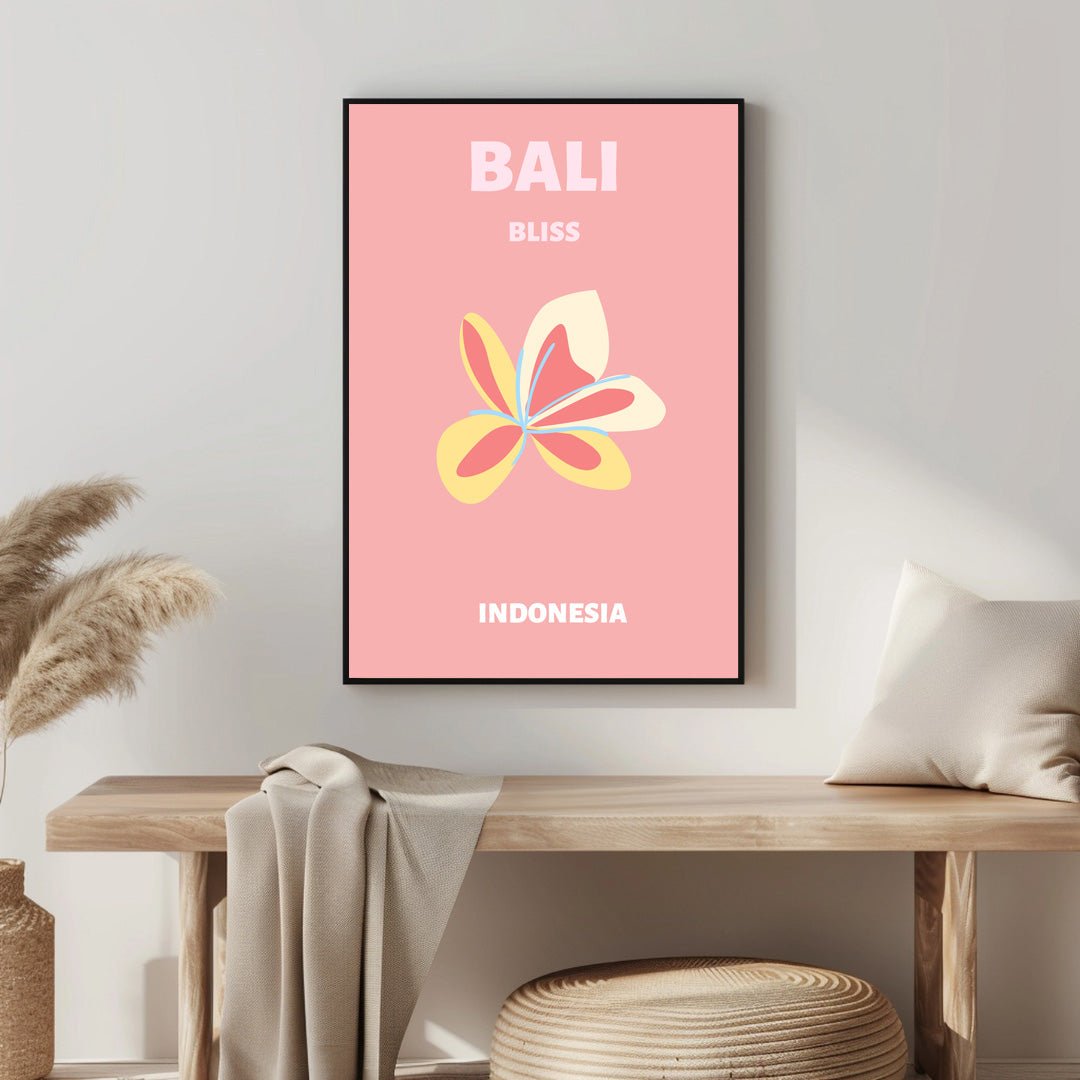 Tablou Canvas fluture vibrant in stil minimalist Bali | The Print Studio
