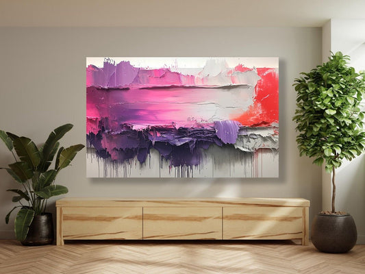 Tablou Canvas Apus vibrant abstract intr-un peisaj contemporan | The Print Studio