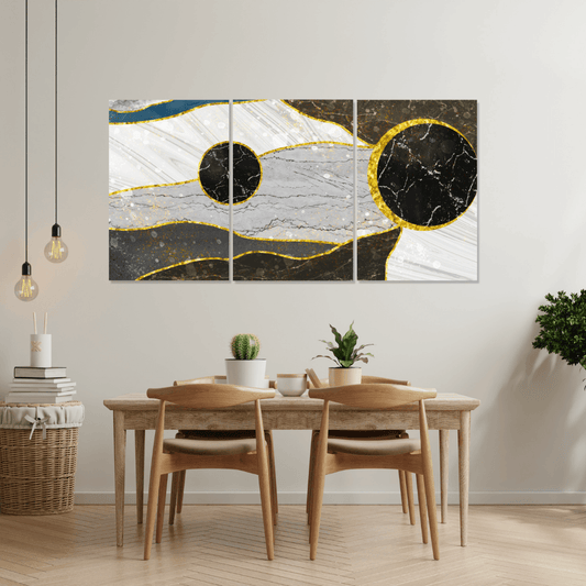Tablou Canvas eclipse vibrante pe fundal abstract | The Print Studio