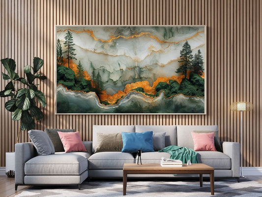 Tablou Canvas peisaj montan contemporan captivant | The Print Studio