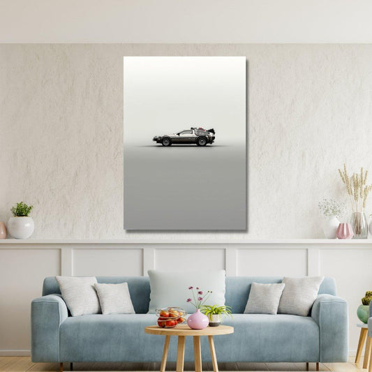 Tablou Canvas Delorean simbol al aventurii si libertatii | The Print Studio
