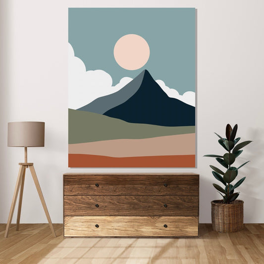 Tablou Canvas munte pastelat linistitor | The Print Studio