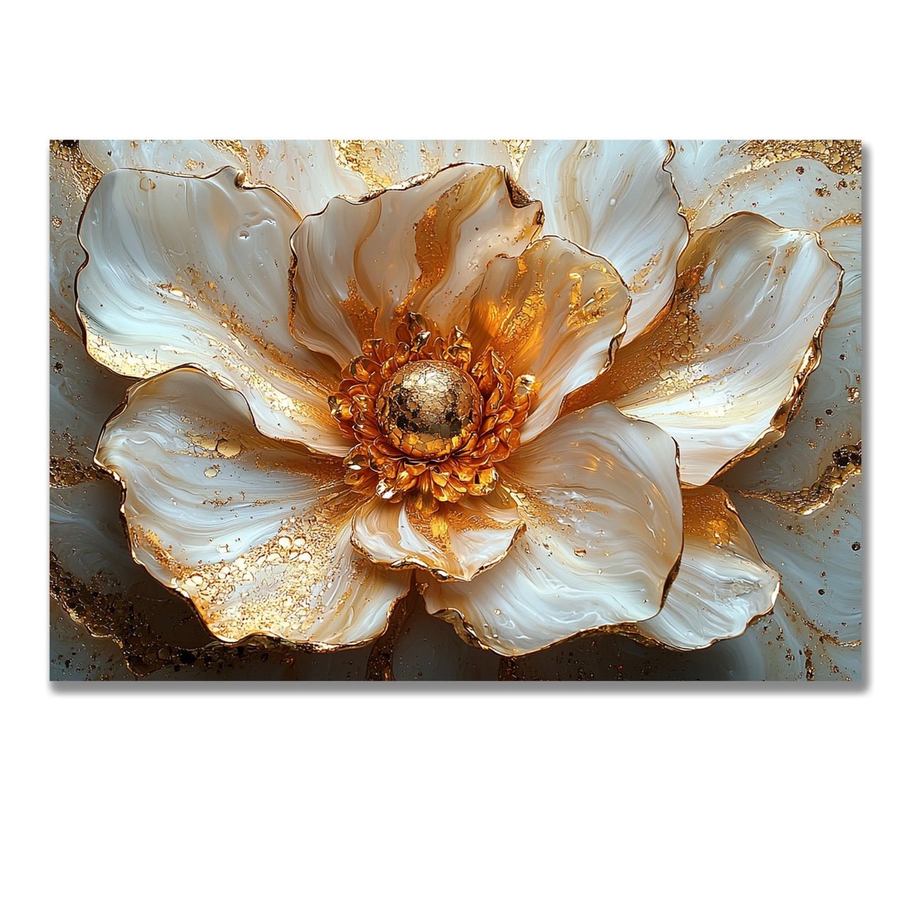 Tablou Canvas floare aurie deosebita in lumina calda | The Print Studio