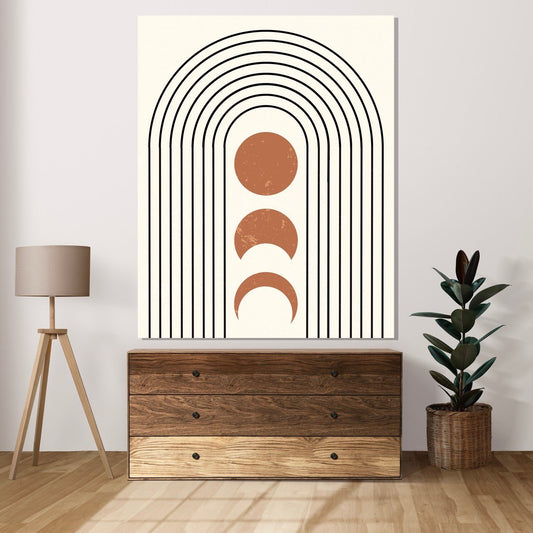 Tablou Canvas semilune abstracte in armonie delicata | The Print Studio