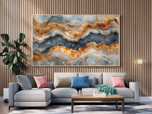 Tablou Canvas valuri agat ruginite fascinante | The Print Studio