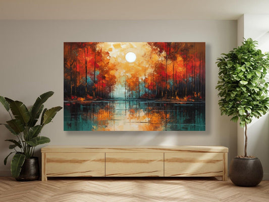 Tablou Canvas reflexii autumnale unice natură vibrantă | The Print Studio