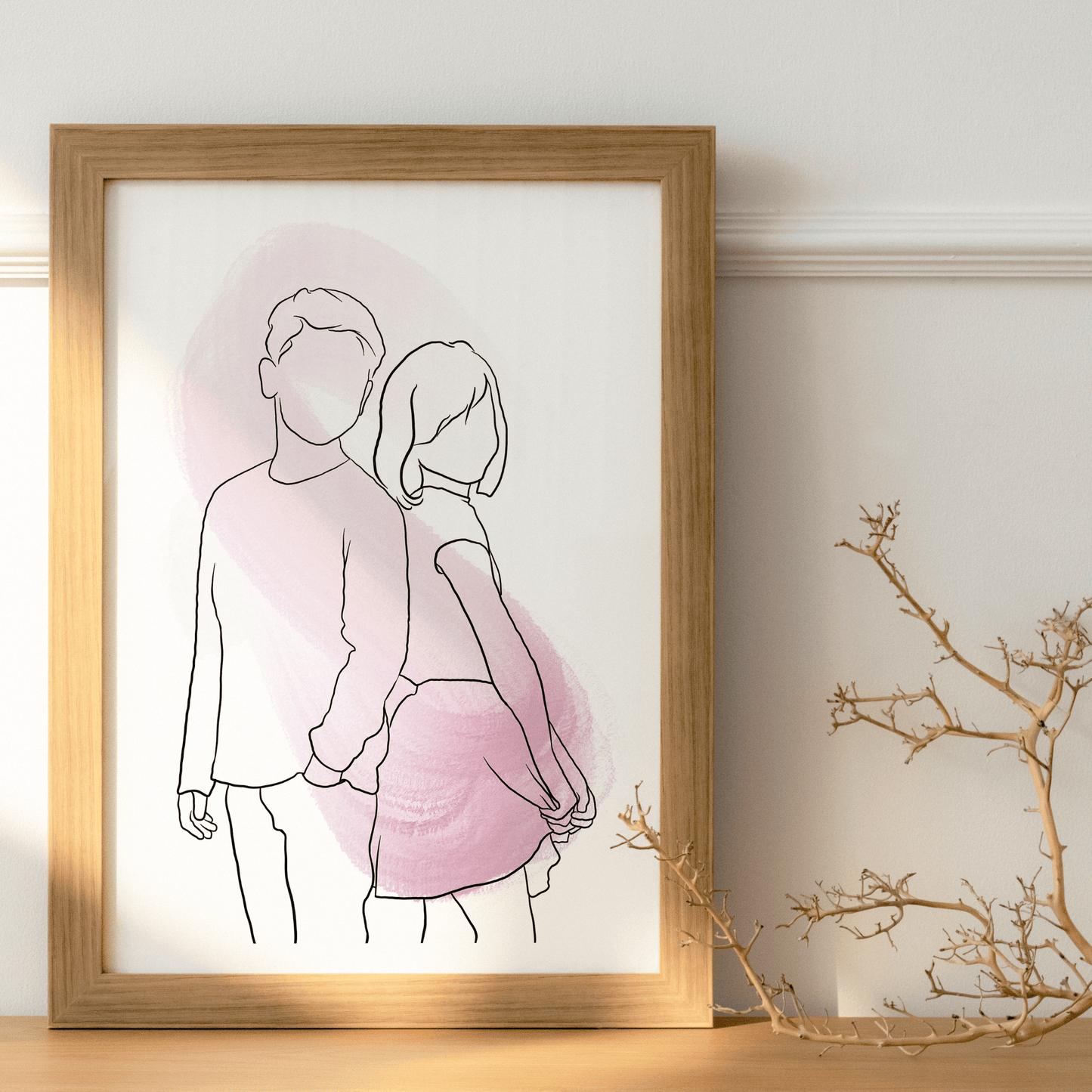 Tablou Canvas silueta eleganta trasata cu o linie simpla | The Print Studio