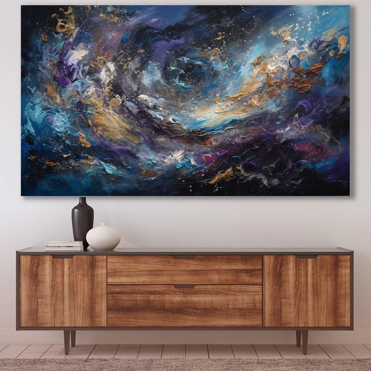 Tablou Canvas vortece cosmic in universul seninatatii | The Print Studio