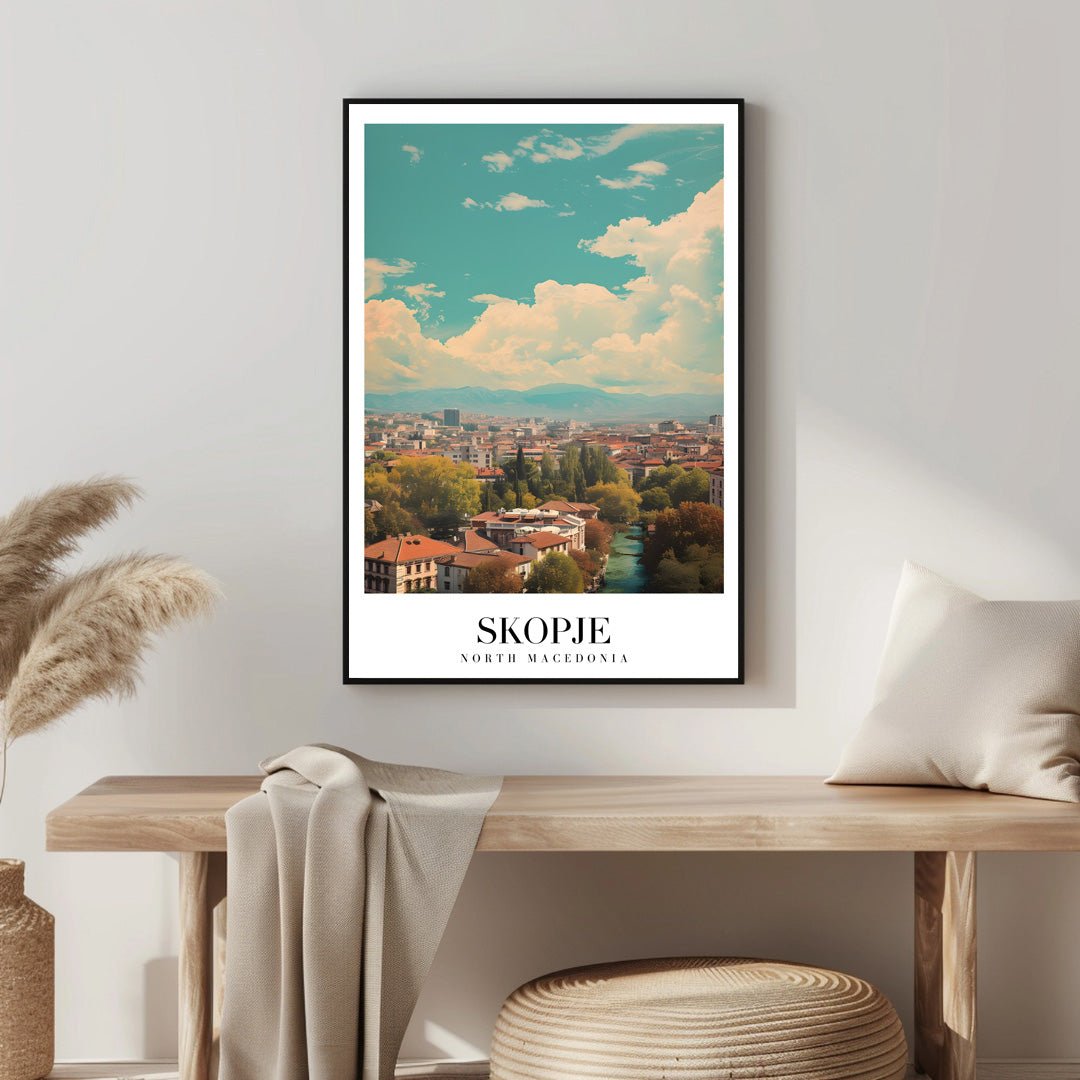 Tablou Canvas Print Skopje cer senin copaci verzi stil realist