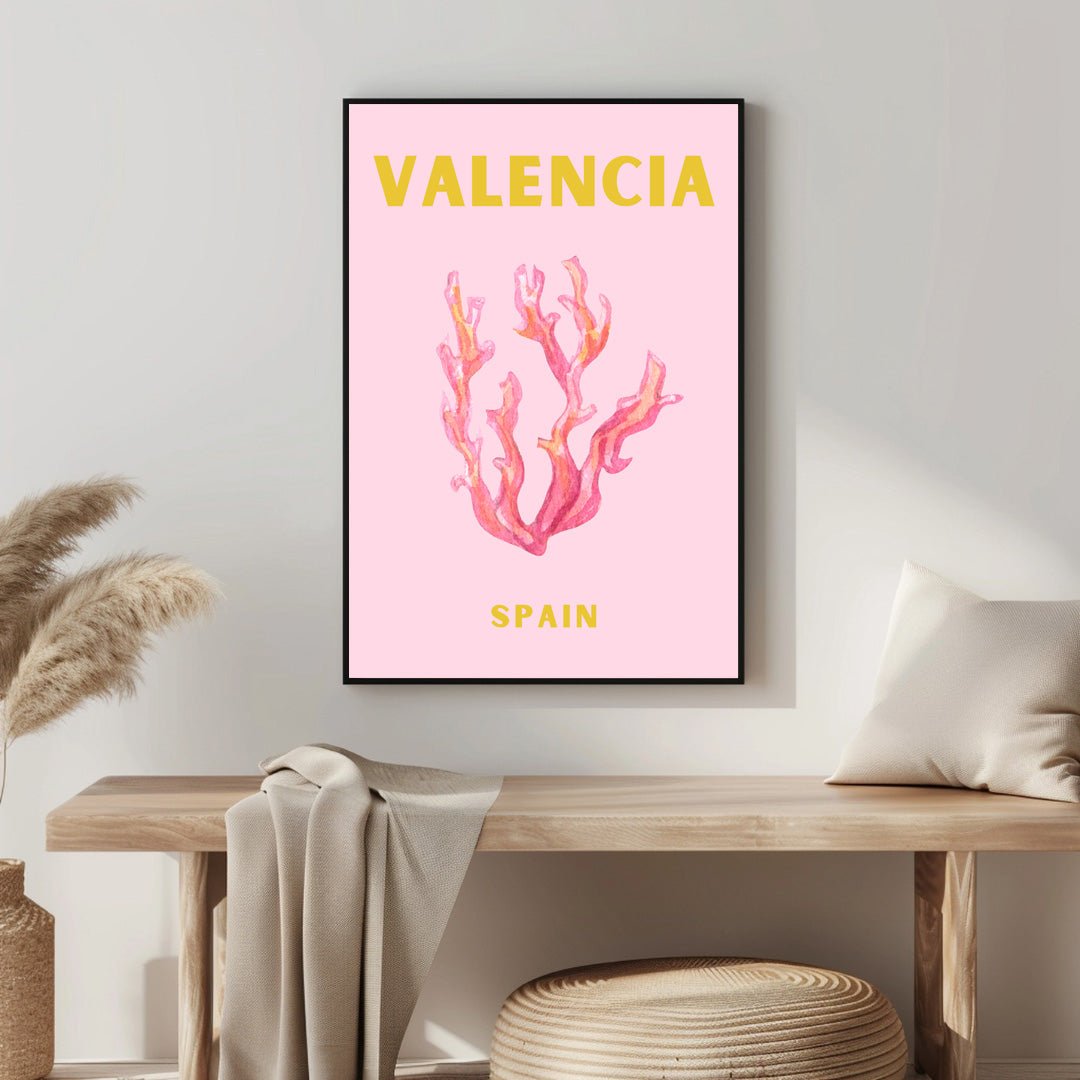 Tablou Canvas Print Valencia coral roz vibrant, stil acuarela