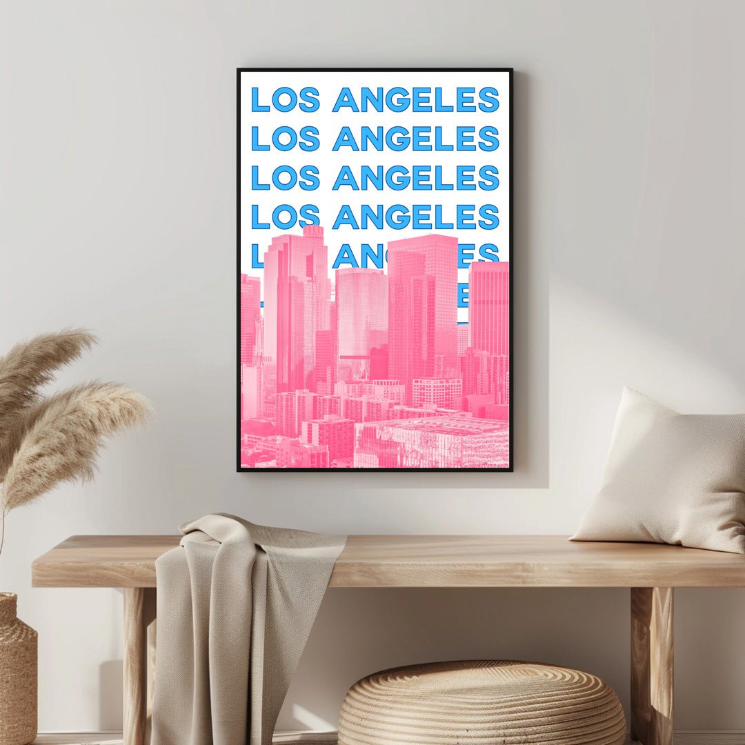 Tablou Canvas Los Angeles in culori vibrante pop-art | The Print Studio
