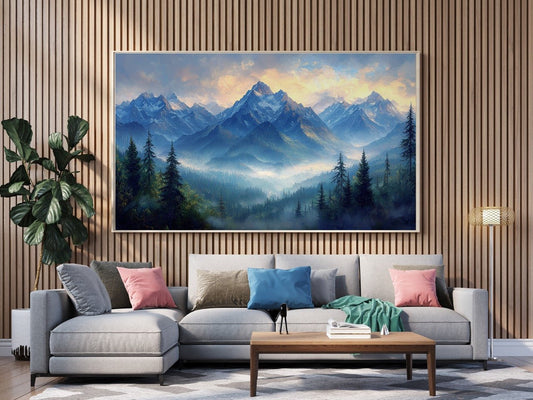 Tablou Canvas peisaj montan sub rasarit vibrant | The Print Studio