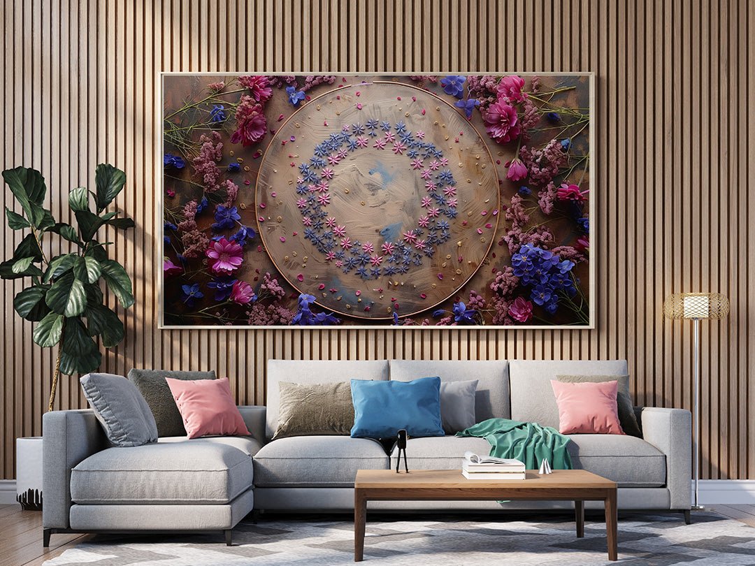 Tablou Canvas flori pastel rafinate in detalii abstracte | The Print Studio