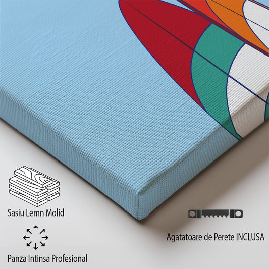 Tablou Canvas Hawaii placi surf colorate in ocean stil minimalist | The Print Studio