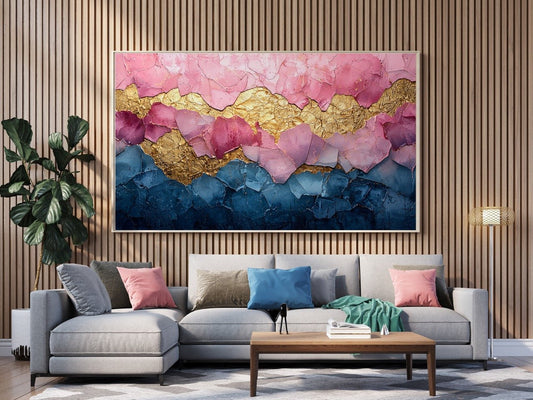 Tablou Canvas peisaj vibrant efervescent in nuante abstracte | The Print Studio