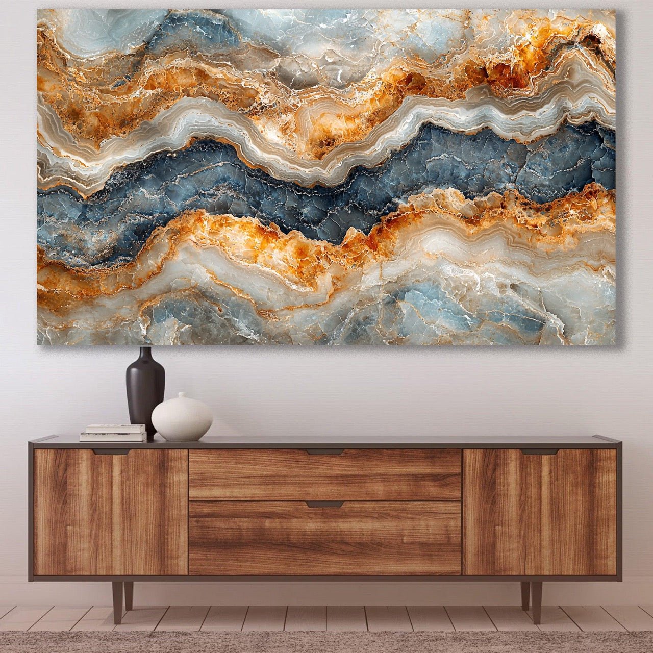 Tablou Canvas valuri agat ruginite fascinante | The Print Studio