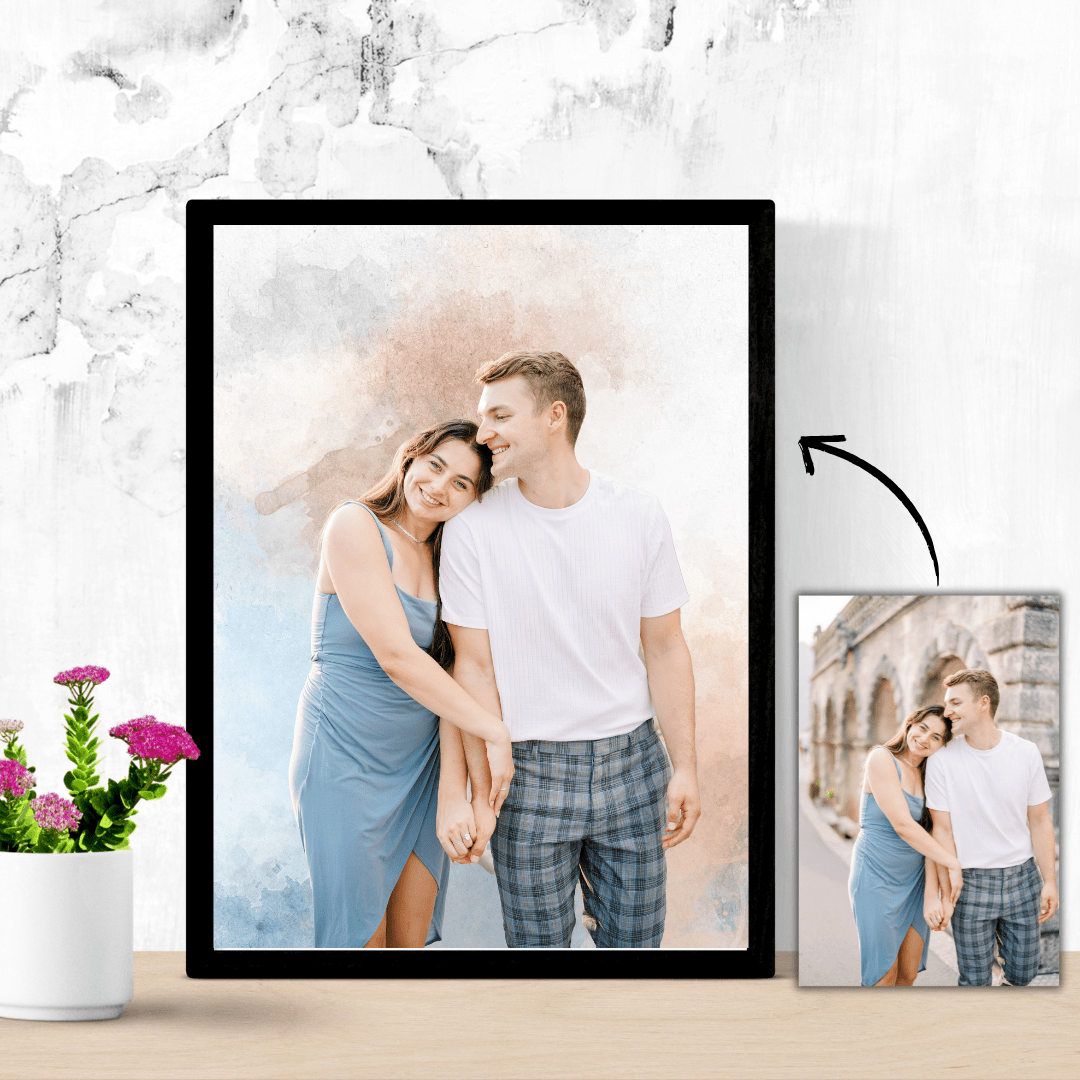 Tablou Canvas peisaj acvatic delicat pictat in acuarela | The Print Studio