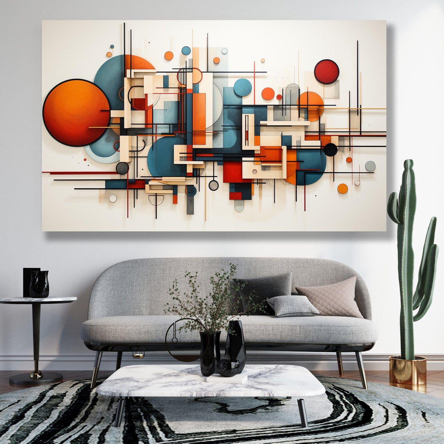 Tablou Canvas modele geometrice abstracte pline de culoare | The Print Studio
