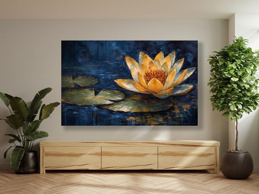 Tablou Canvas floare de apa luminata si captivanta | The Print Studio