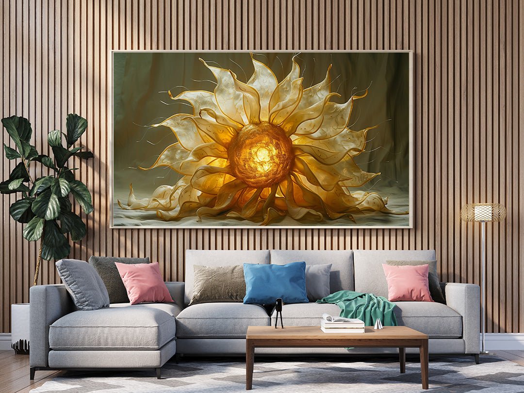 Tablou Canvas floare luminoasa in stil abstract | The Print Studio