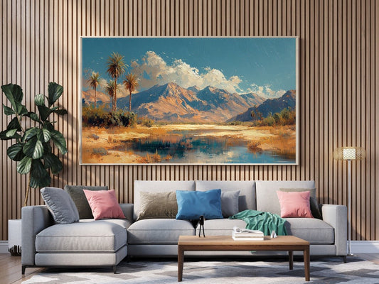 Tablou Canvas peisaj montan vibrant la amiaza | The Print Studio
