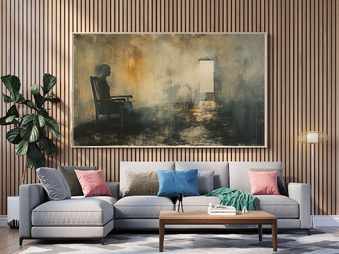 Tablou Canvas silueta visatoare si reflexii misterioase abstracte | The Print Studio