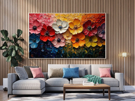 Tablou Canvas flori vibrante in lumina fermecatoare | The Print Studio