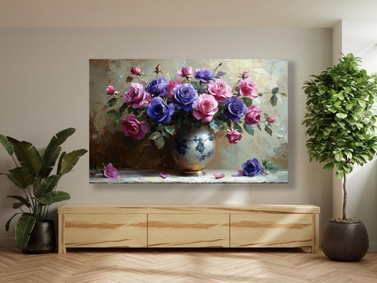 Tablou Canvas romantismul trandafirilor luxuranti in armonie naturala | The Print Studio