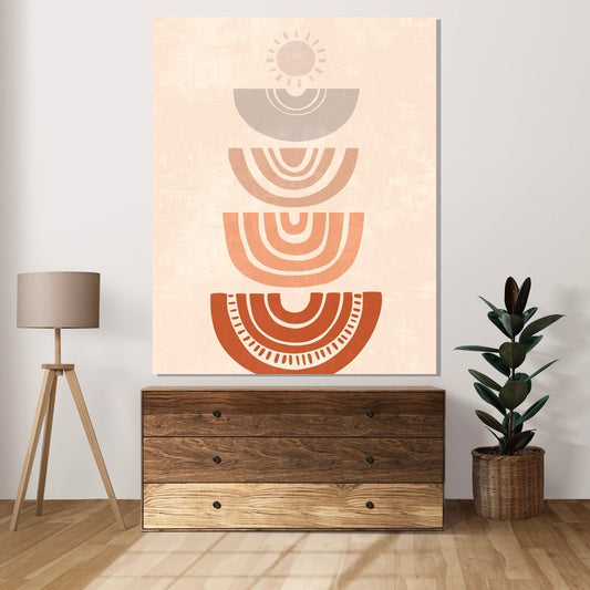 Tablou Canvas forme geometrice echilibrate intr-o armonie de zen | The Print Studio