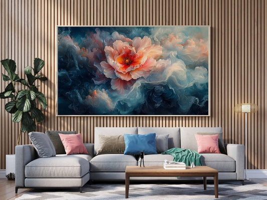 Tablou Canvas floare visatoare printre nori picturali | The Print Studio