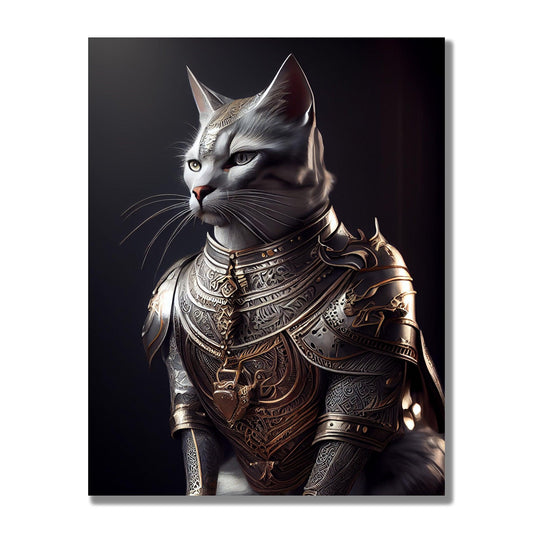 Tablou Canvas leu regal in postura de protector | The Print Studio