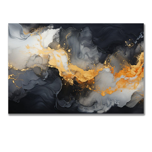 Tablou Canvas furtuna abstracta in tonuri de gri | The Print Studio