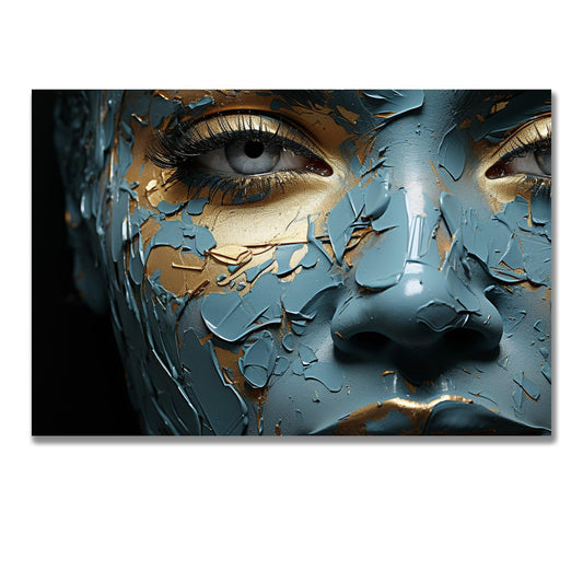 Tablou Canvas chip feminin intr-un joc artistic de culori | The Print Studio