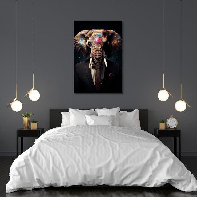 Tablou Canvas elefant elegant in costumul sau rafinat | The Print Studio