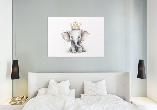 Tablou Canvas elefantel adorabil in natura | The Print Studio