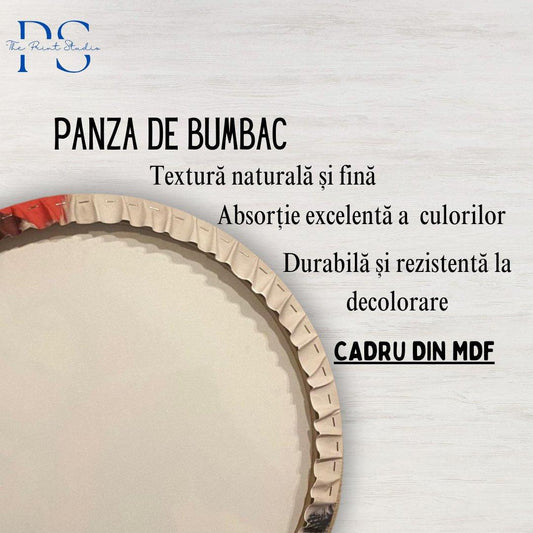 Tablou Canvas rotund cu amintiri dragi | The Print Studio